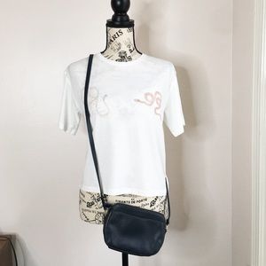 Liz Claiborne Faux Leather Crossbody Bag Blue One Size